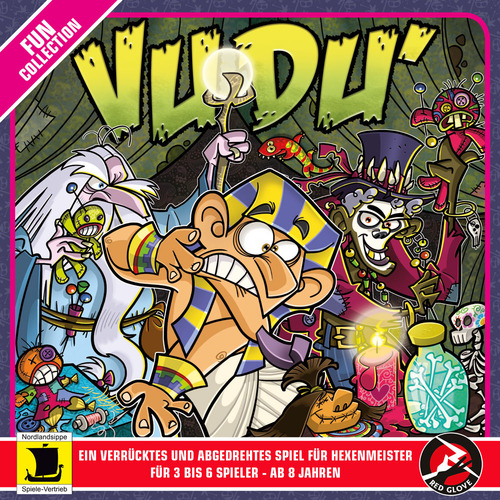 Spieleverpackung des Partyspiels Vudu
