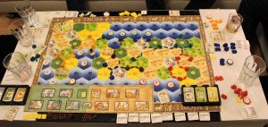 Endstand des Spiels Siedler Szenario Troja. Grün hat gewonnen.