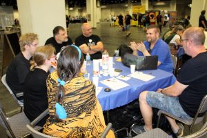 Gruppe beim Rollenspielen