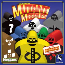 Cover von Mutant Meeples: viele bunte Superheldenmeeples