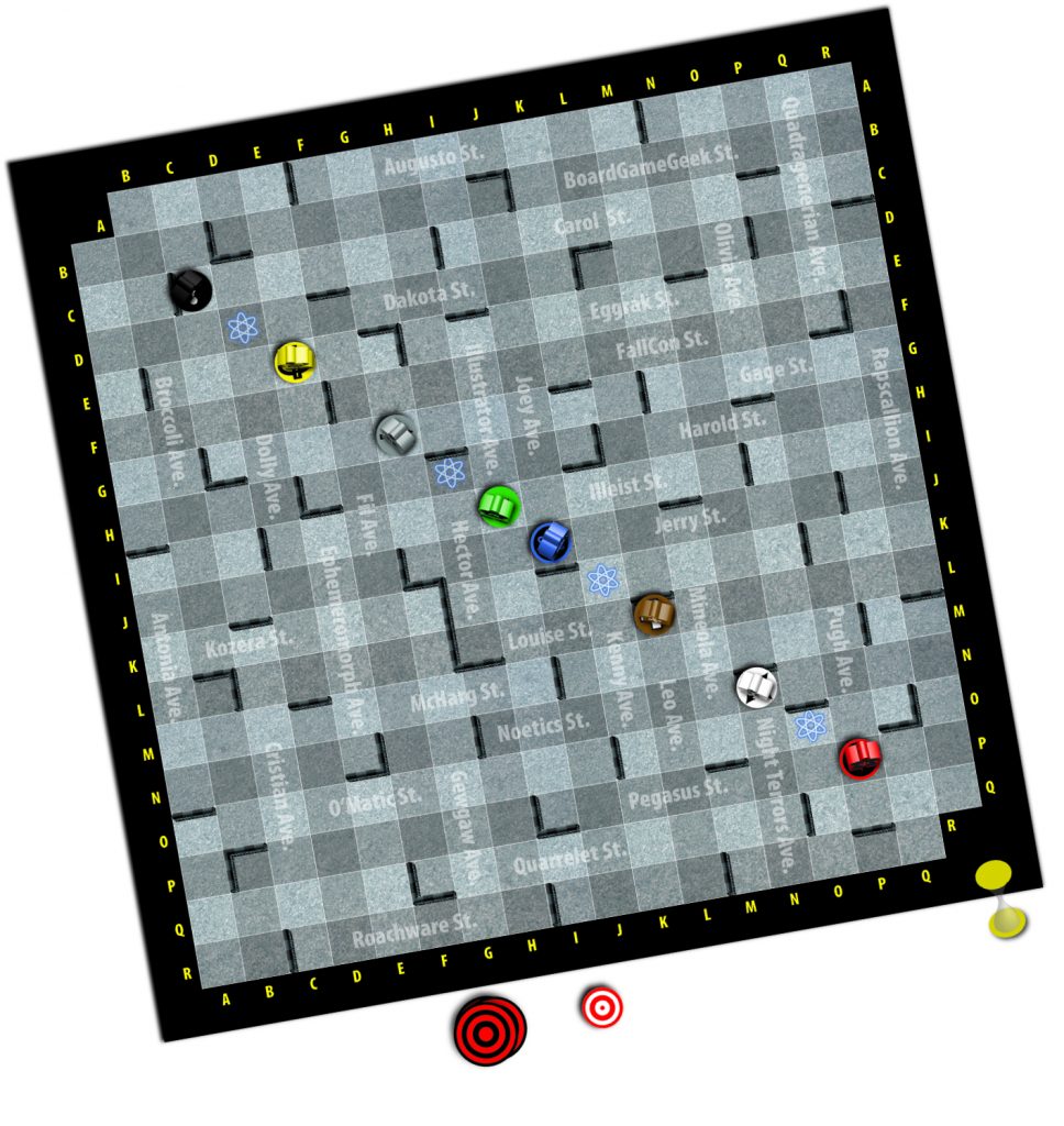 Spielbrett von Mutant Meeples von oben