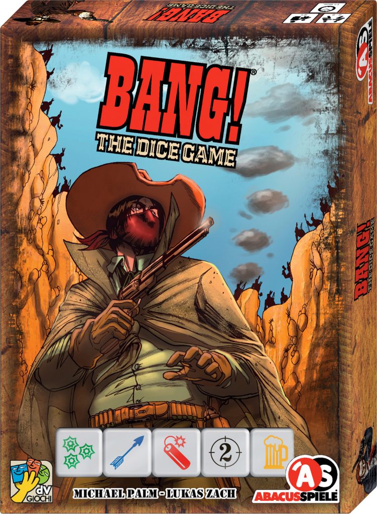 Cover von BANG! The Dice Game: vermummter Cowboy