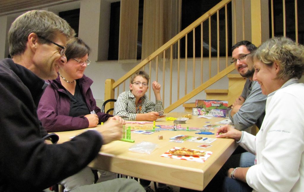 Gruppe spielt Takenoko